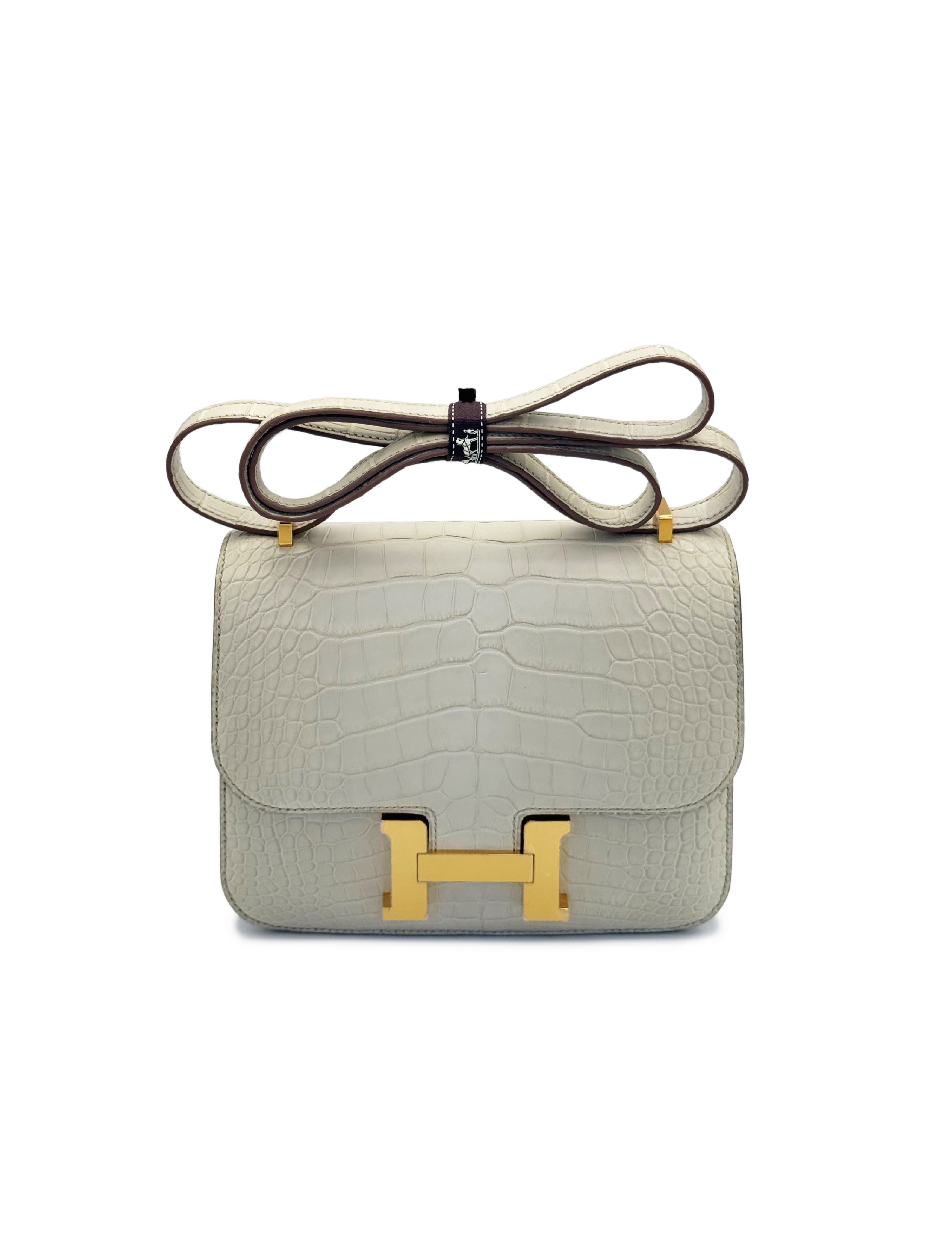 Hermes Constance 18 -Beton Crocodile