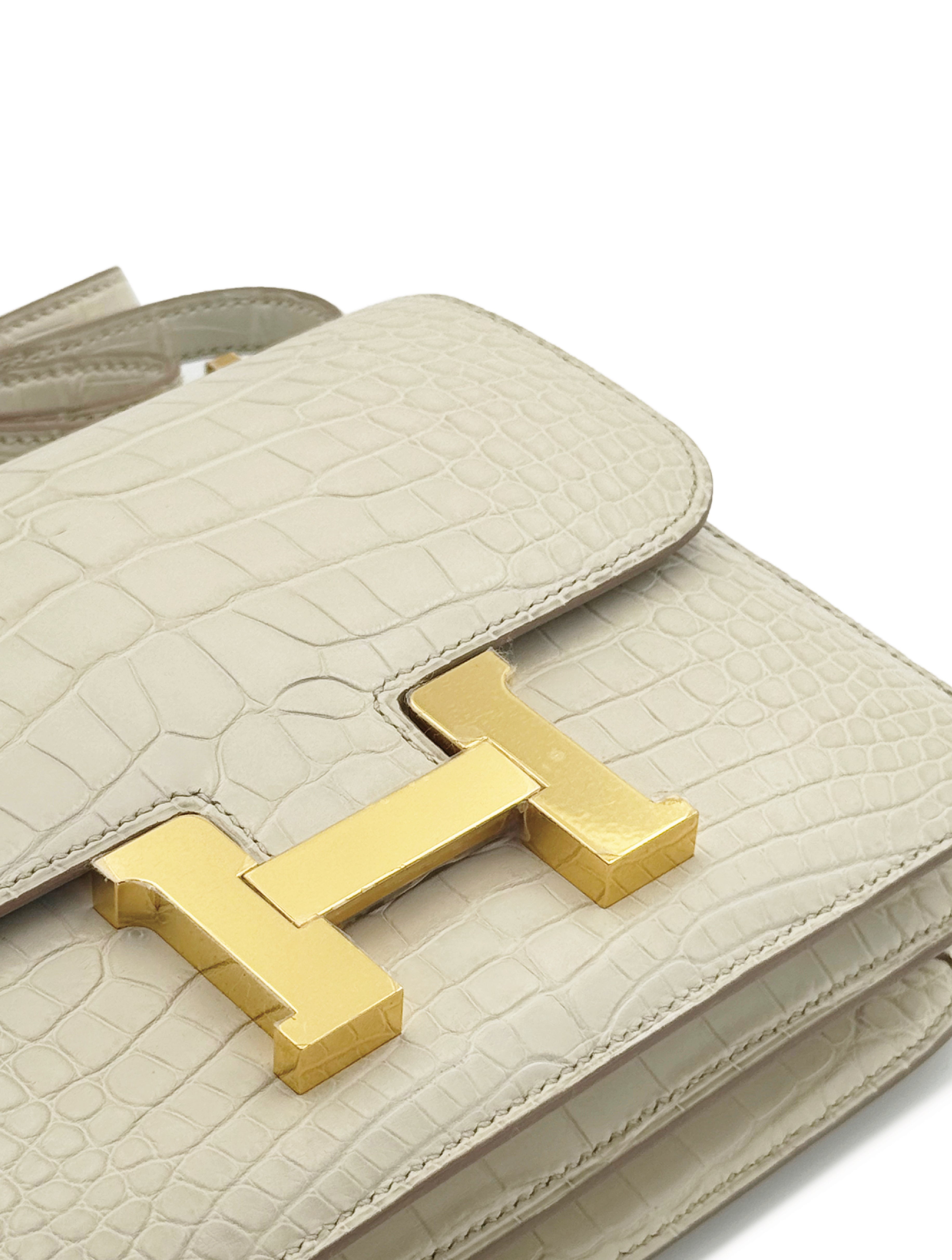 Hermes Constance 18 -Beton Crocodile