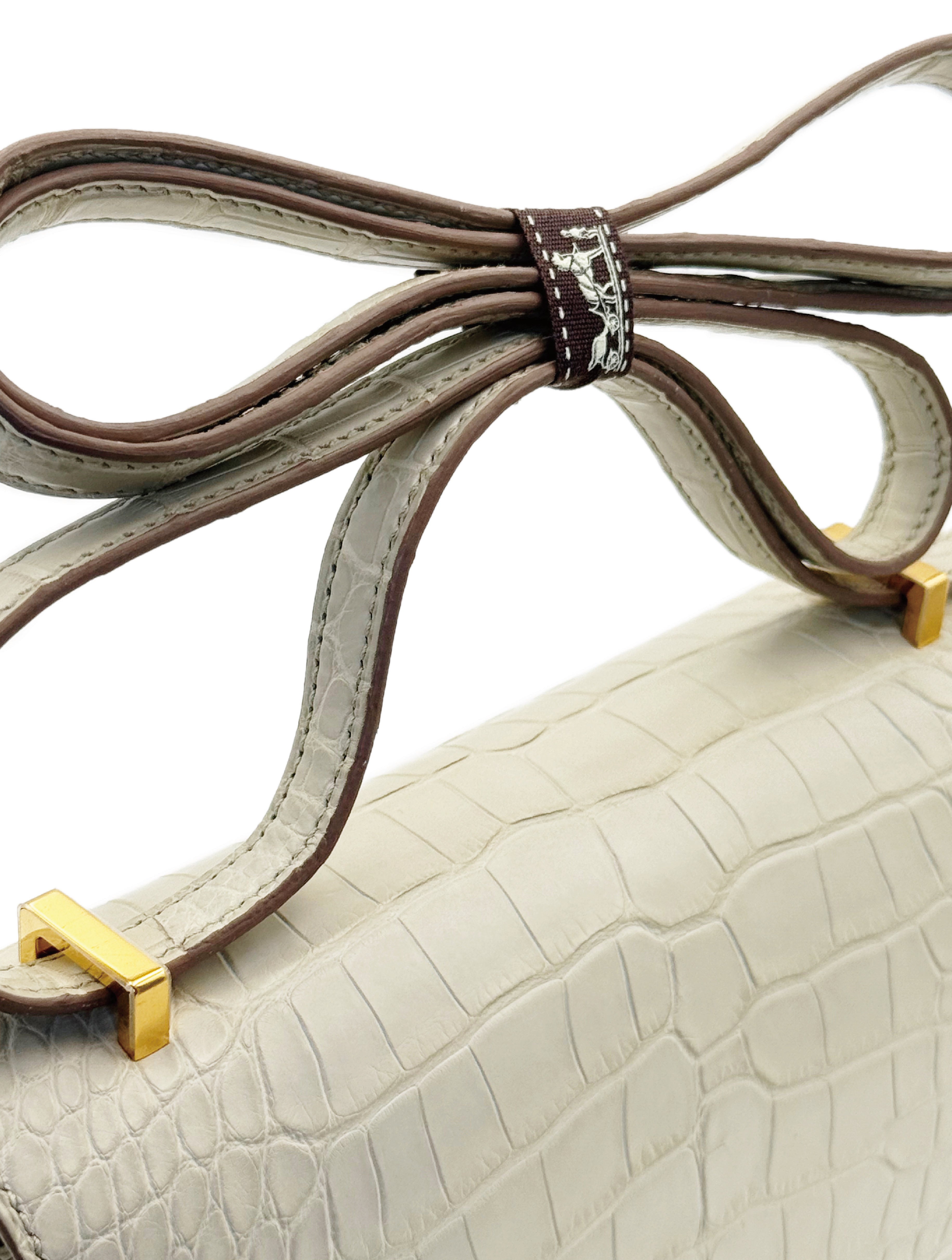 Hermes Constance 18 -Beton Crocodile