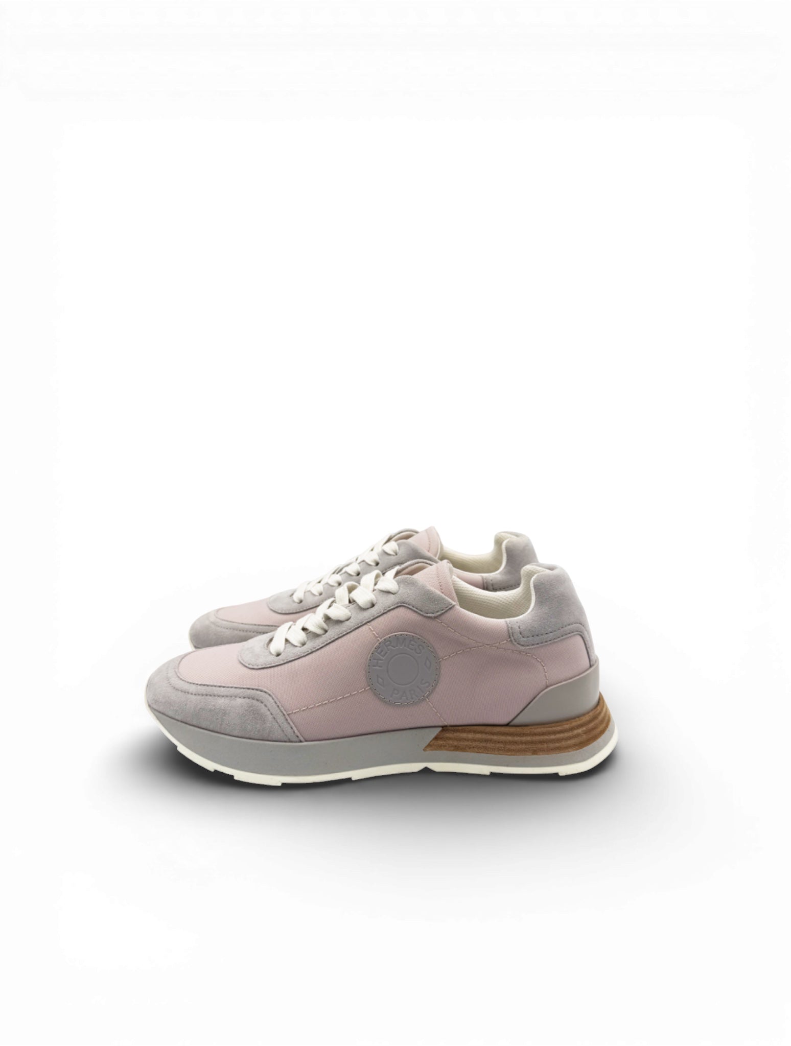 Hermes Drive Low Trainers - Grey & Pink