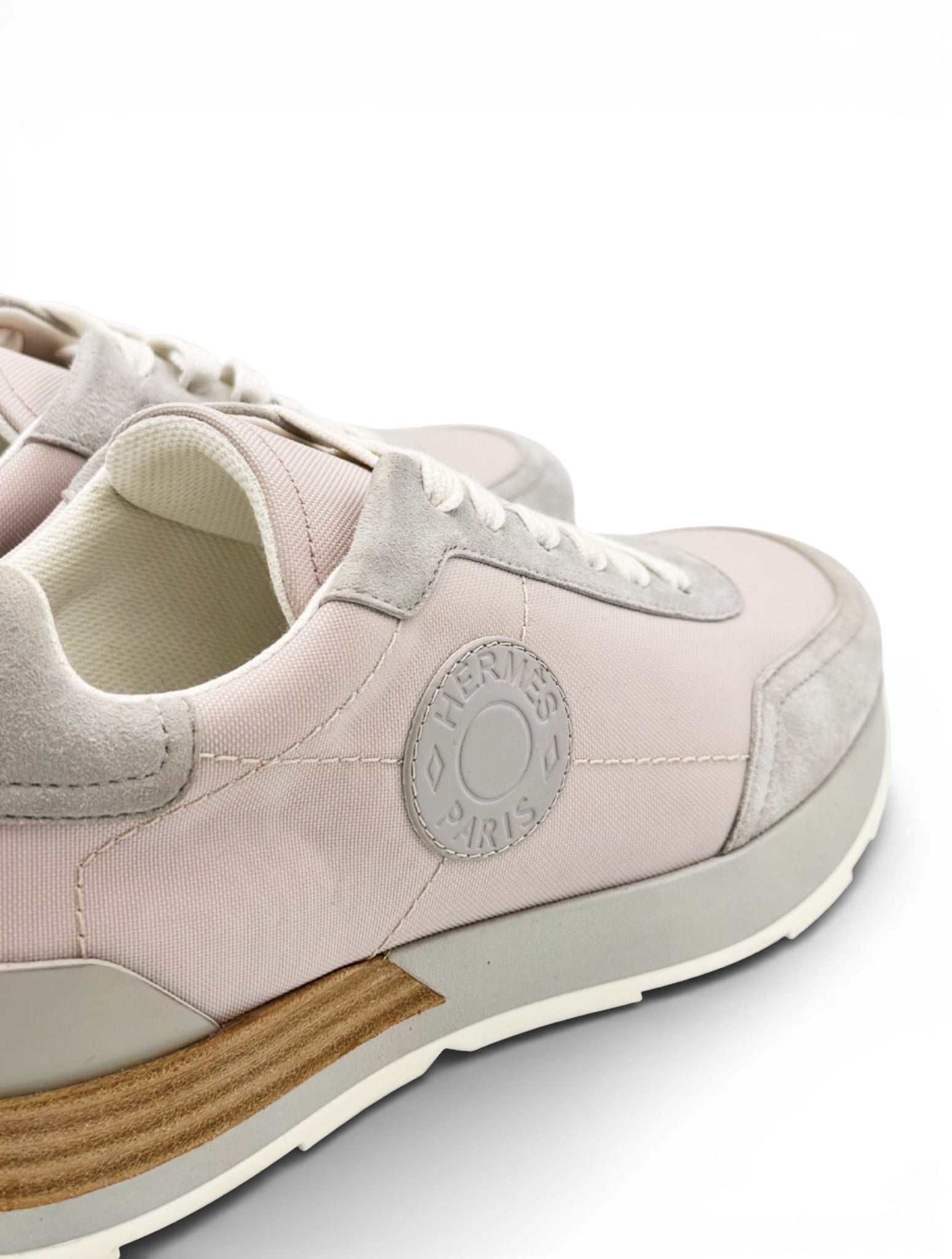 Hermes Drive Low Trainers - Grey & Pink