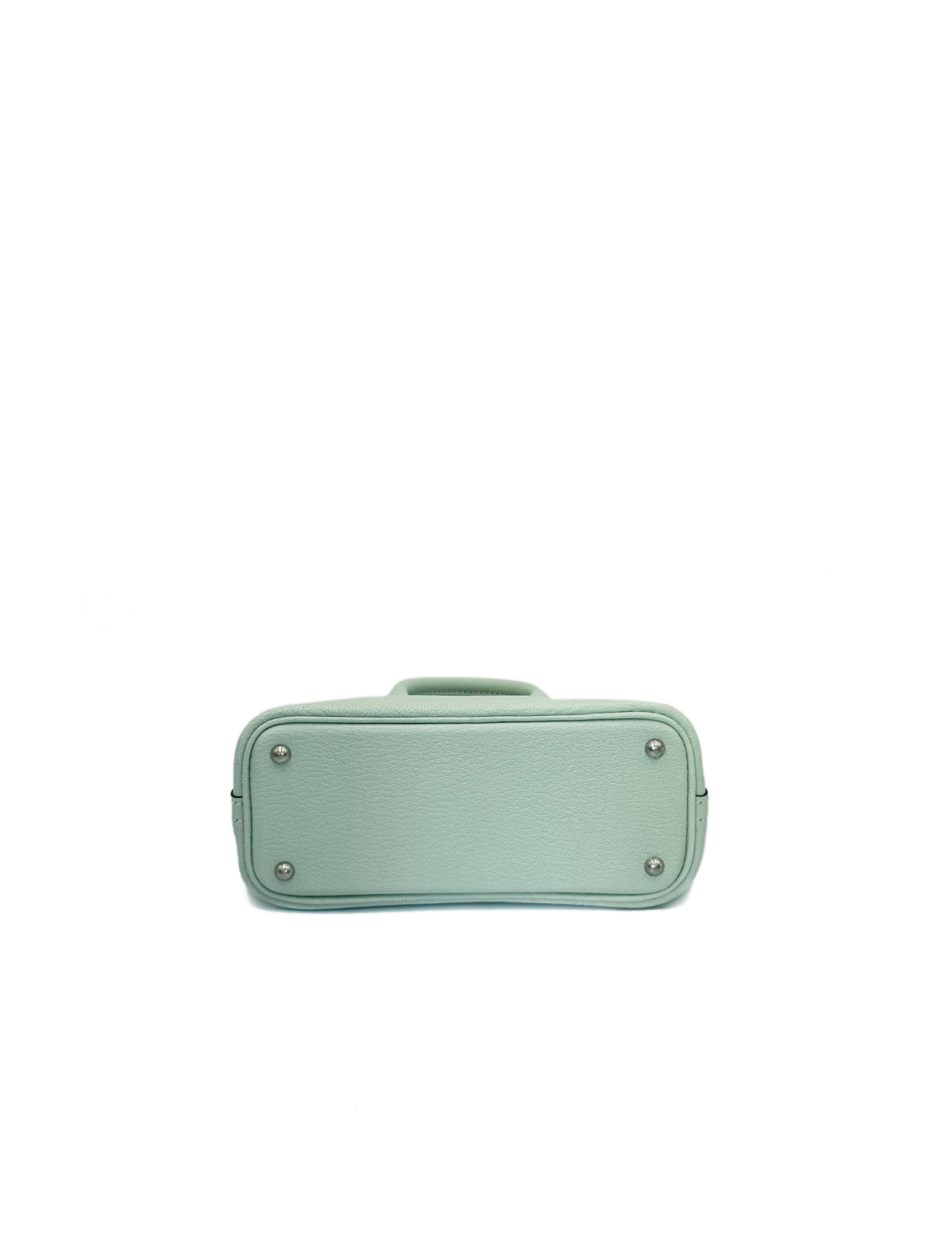 Hermes Mini Boilde -Vert peppermint Chevre Mysore