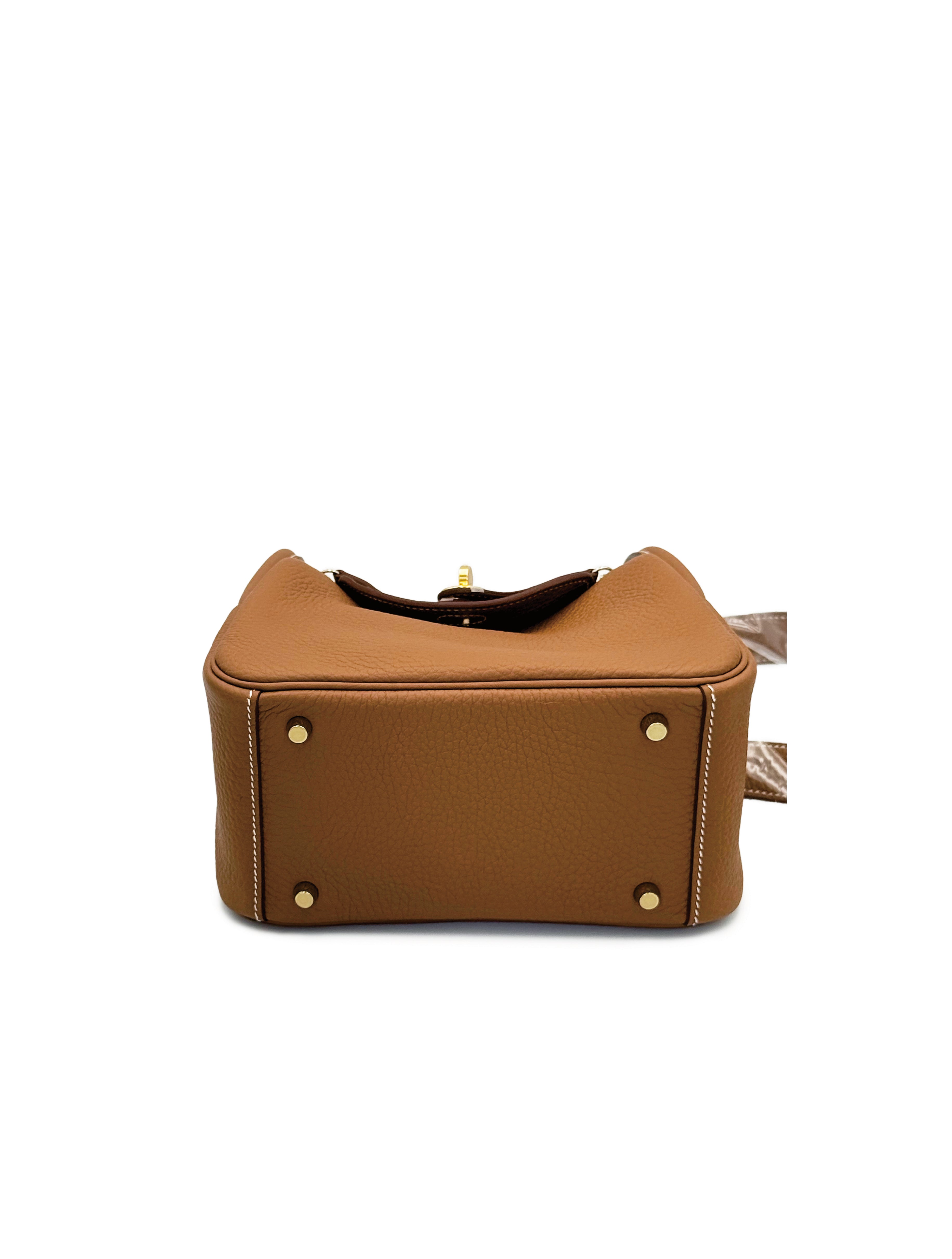 Hermes Mini Lindy - Gold Clemence