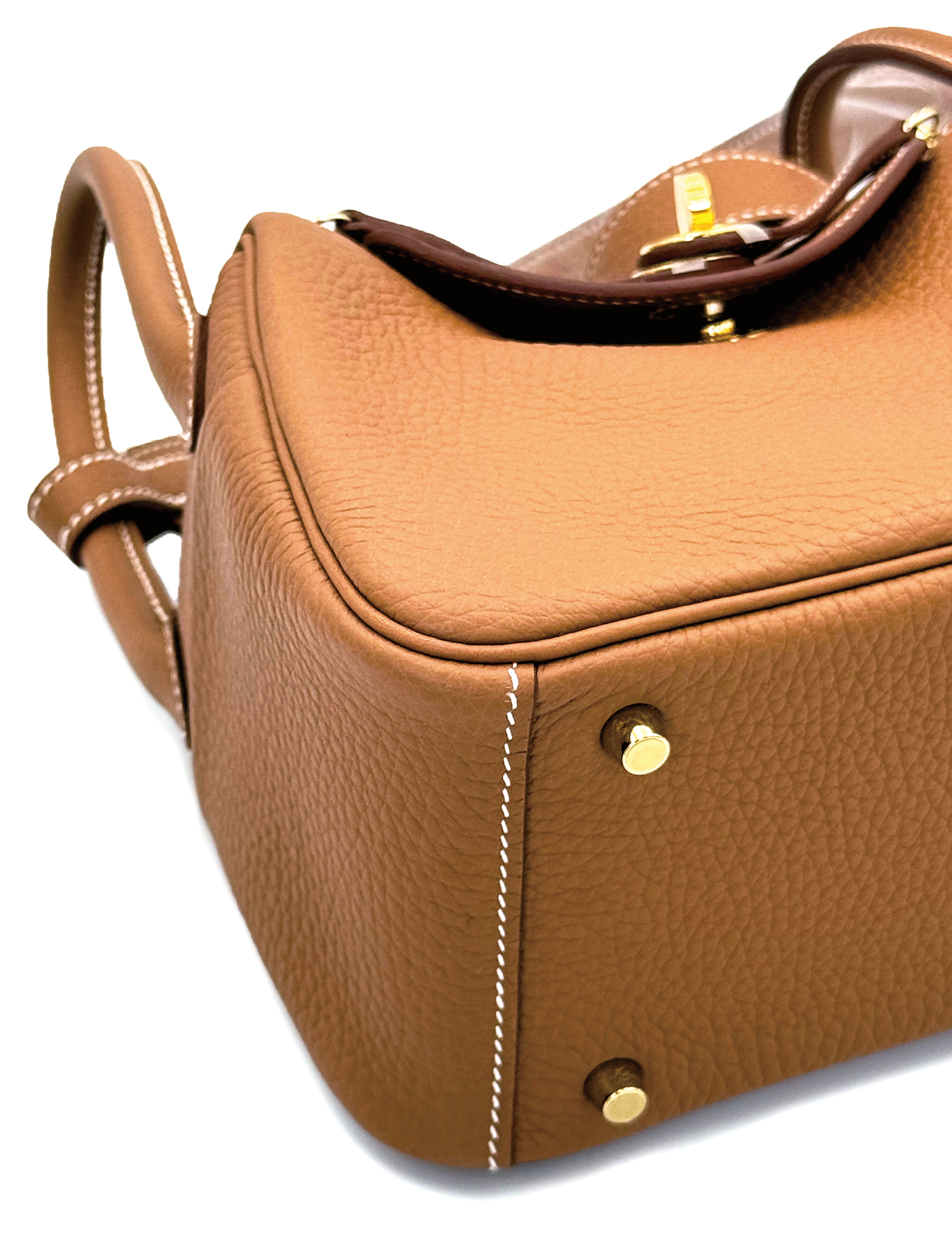 Hermes Mini Lindy - Gold Clemence