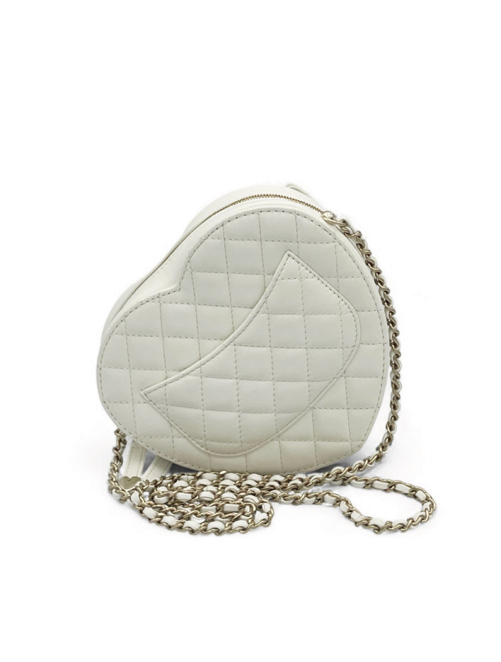 Chanel Heart Bag - White Lambskin