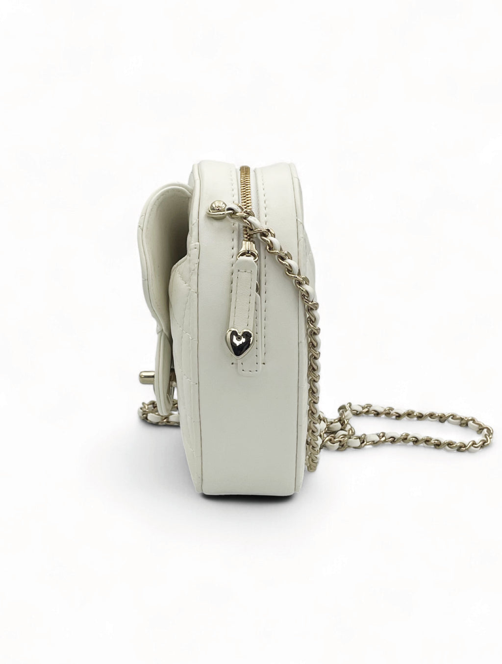 Chanel Heart Bag - White Lambskin