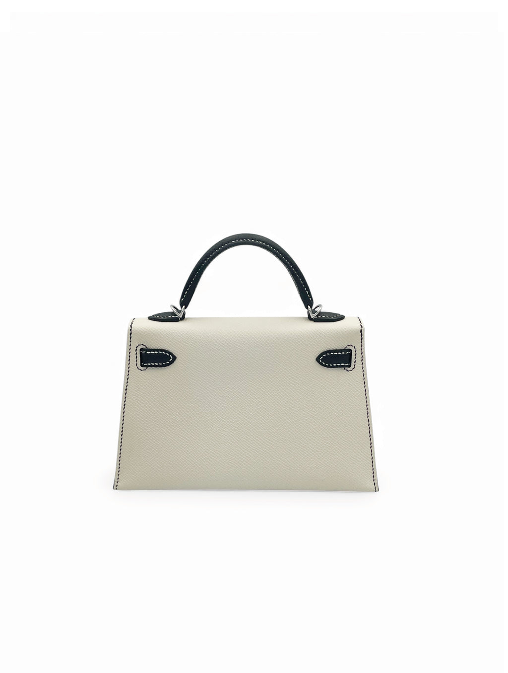 Hermes Mini Kelly - Bicolor Craie and Noir