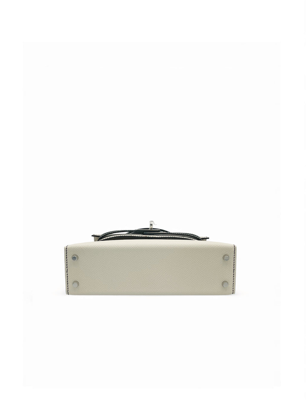 Hermes Mini Kelly - Bicolor Craie and Noir