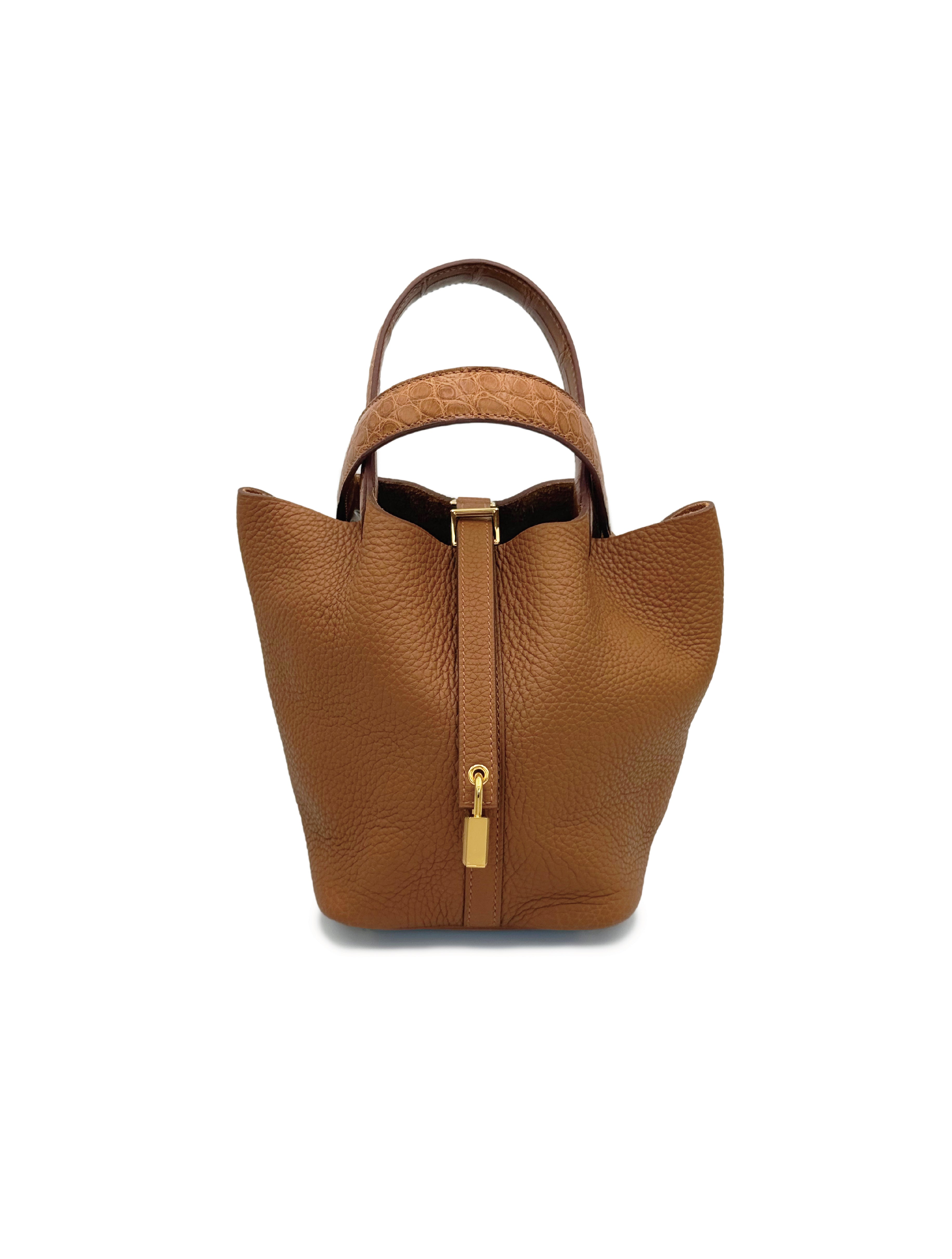 Hermes Picotin 18 Touch -Gold Clemence / Alligator
