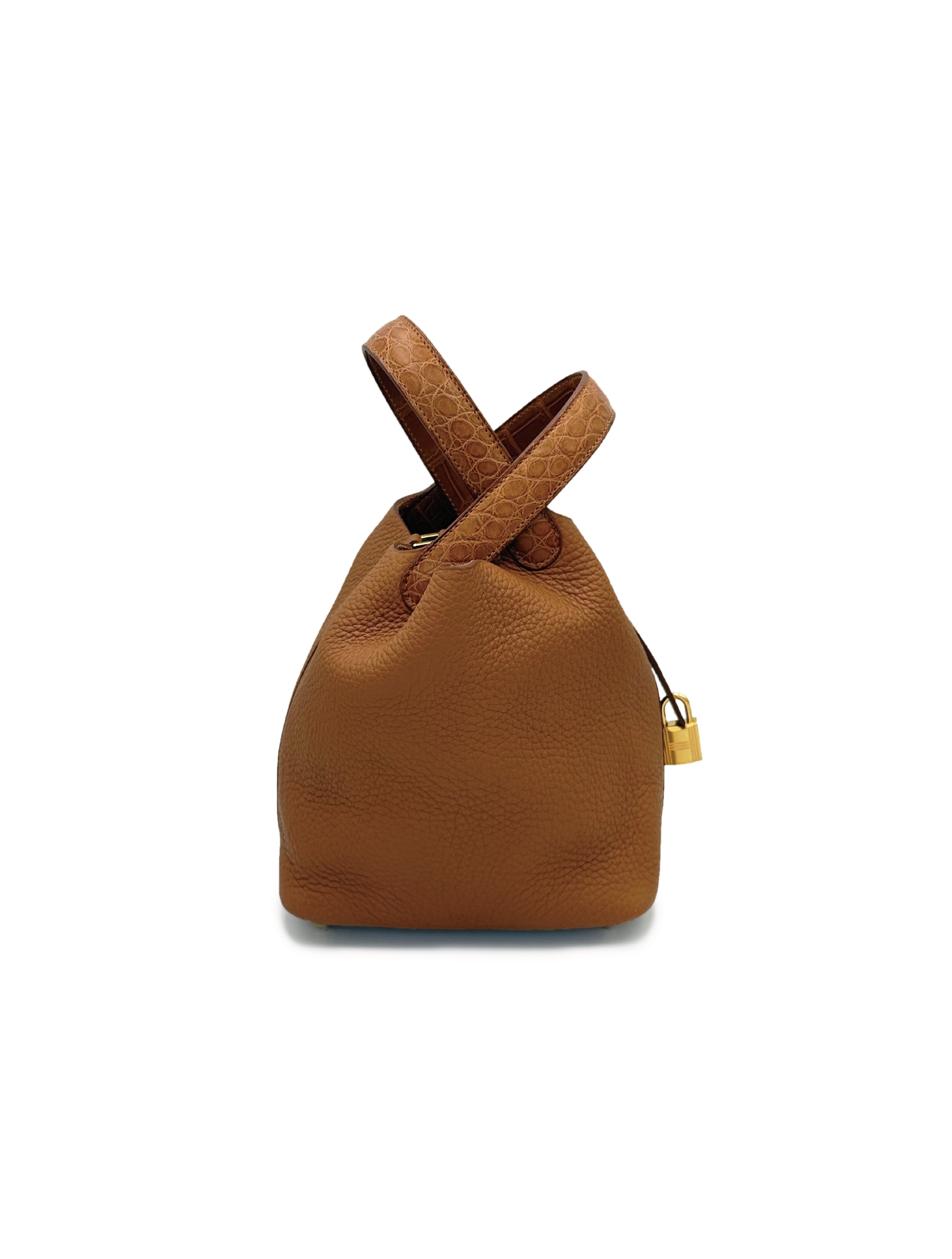 Hermes Picotin 18 Touch -Gold Clemence / Alligator