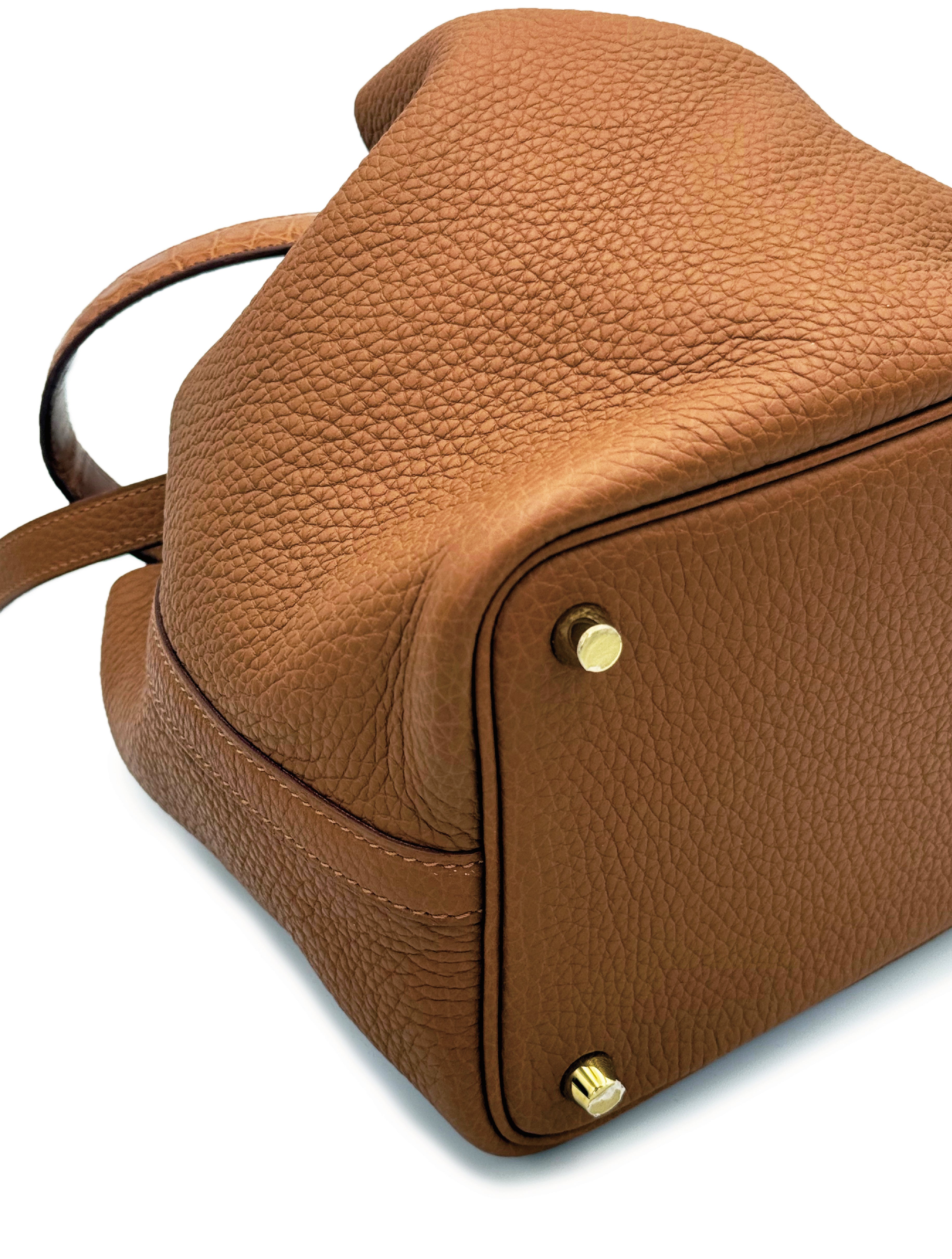 Hermes Picotin 18 Touch -Gold Clemence / Alligator