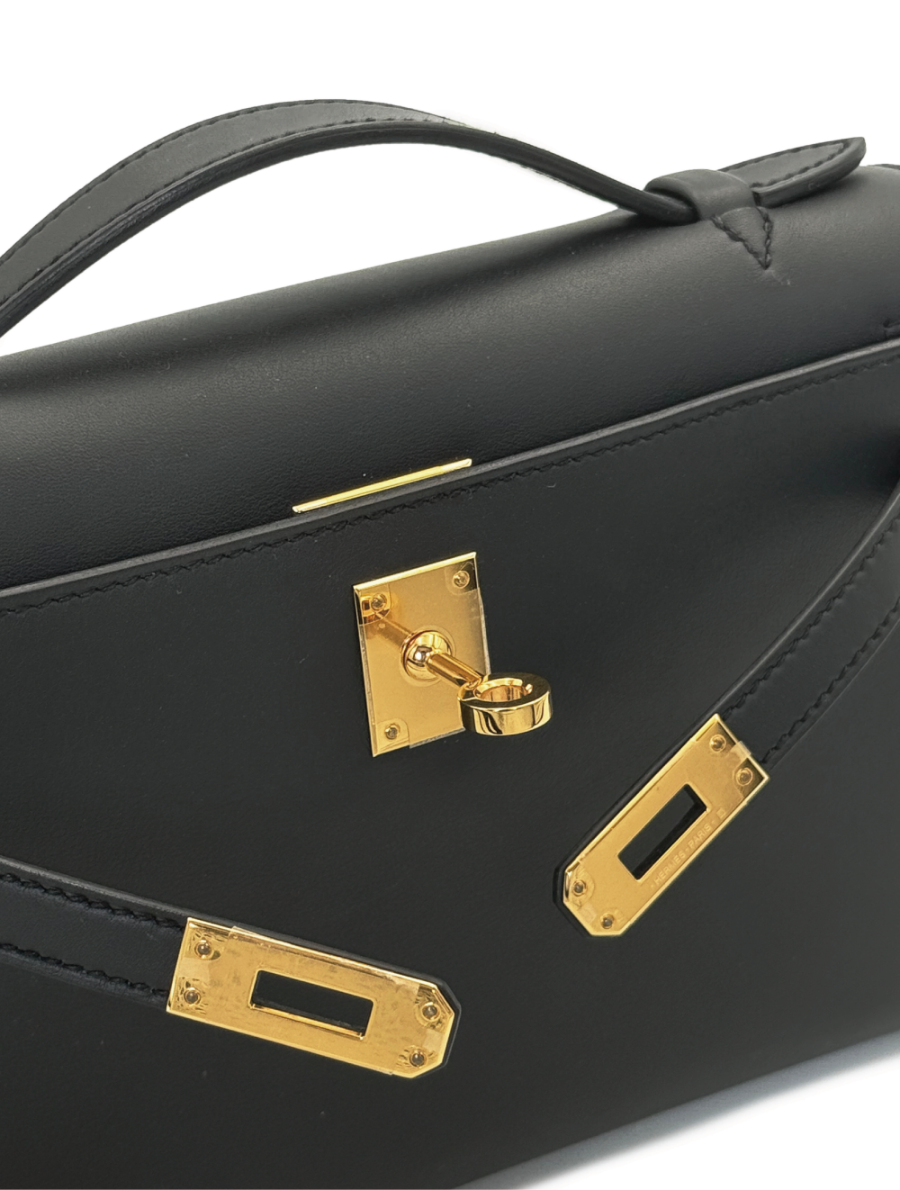 Hermes Mini Kelly Pochette - Noir Swift