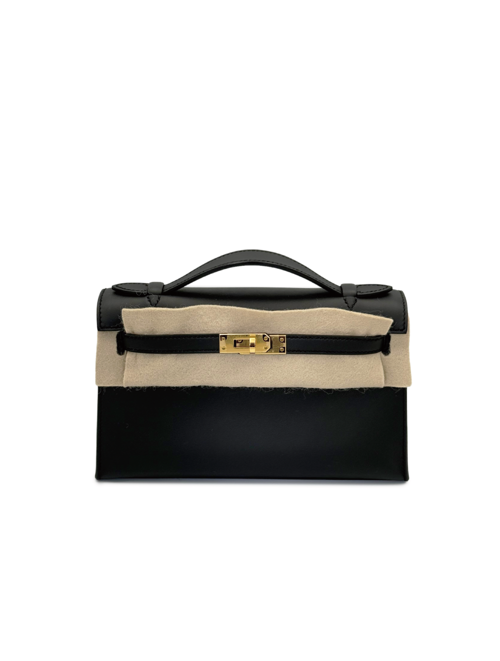 Hermes Mini Kelly Pochette - Noir Swift